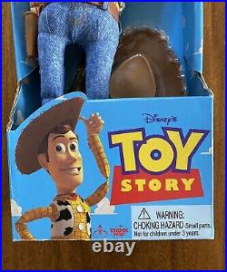 TALKING WOODY Pull String 1995 Toy Story DISNEY PIXAR Original Box Thinkway Doll