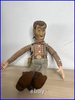 TALKING WOODY Vintage 1995 Toy Story DISNEY PIXAR Original Pull String Thinkway