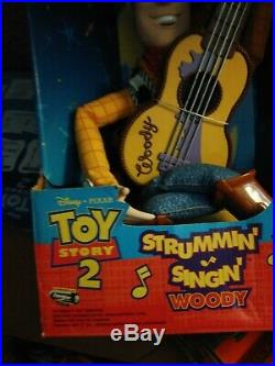 TOY STORY 2, 1999 STRUMMIN' SINGIN' WOODY MUSICAL DOLL MATTEL BRAND NEW. Rare