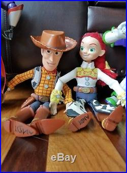 TOY STORY Disney Lot Pull String Talking Woody Doll Jessie Buzz Zurg Rex Slinky