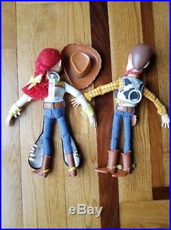 TOY STORY Disney Lot Pull String Talking Woody Doll Jessie Buzz Zurg Rex Slinky