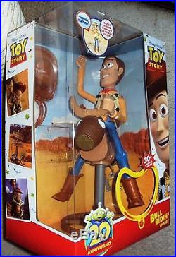 TOY STORY Huge Talking WOODY Mattel BULL RIDIN' Figure Doll FOREIGN MIB Disney