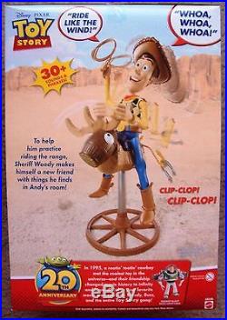 TOY STORY Huge Talking WOODY Mattel BULL RIDIN' Figure Doll FOREIGN MIB Disney