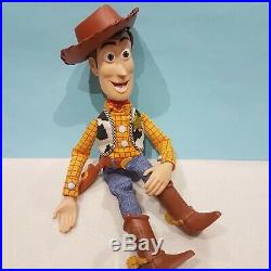 TOY STORY TALKING Pull String 15 Woody Doll and Hat -There's a snake in boot