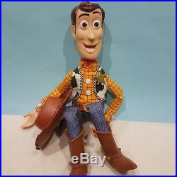 TOY STORY TALKING Pull String 15 Woody Doll and Hat -There's a snake in boot
