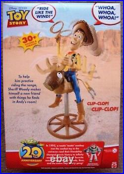 TOY STORY Talking WOODY Mattel BULL RIDIN' HUGE Figure Doll FOREIGN MIB Disney