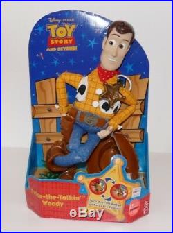 TOY STORY Twice The Talkin' Woody Mattel Talking Plush Doll MIB