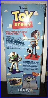 Talking Woody 1995 Disney Pixar Toy Story Pull-String 16 Doll From ThinkWay