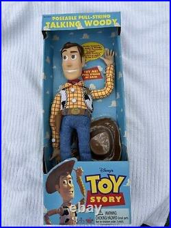 Talking Woody Toy Story Pull String Thinkway 1995 NEW in Box Still Talks NRFB