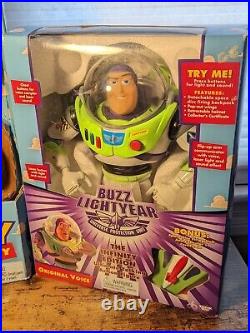 Tested 1995 Vintage Woody & Buzz Lightyear Toy Story Disney Pixar Pull-String