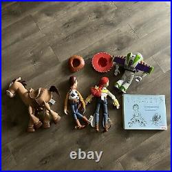 ThinkAway Woody Jessie Buzz Lightyear Bullseye Toy Story Dolls and Book
