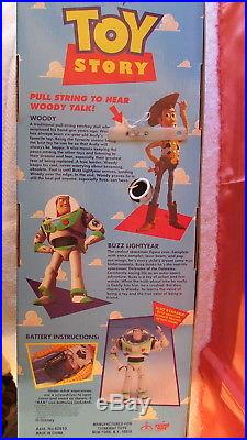 Thinkway 1995 Poseable Pull String Talking Woody MIB Disney Toy Story Doll