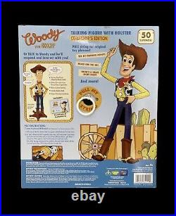 Thinkway Disney Pixar Toy Story Signature Collection Talking Sheriff Woody NEW