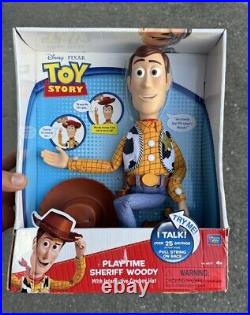 Thinkway Disney Toy Story Playtime Sheriff Woody Rare Misprint