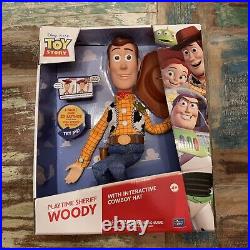 Thinkway Disney Toy Story WOODY Pull String Talking Doll 25 Saying SUPER RARE