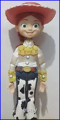 Thinkway TOY STORY Collection Jessie Talking Pull String Doll Denim with Bullseye
