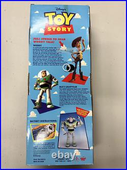 Thinkway Toy Disney Toy Story Poseable Pull String Talking Woody Doll 62810