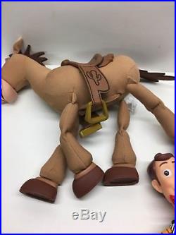 Thinkway Toy Story Bullseye & Woody Pull String Horse Vibrates Sound Disney 15