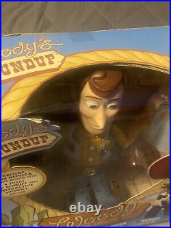 Thinkway Toy Story Collection Woody Doll White Logo Denim Jeans WORKING