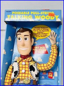 Thinkway Toy Walt Dis. Toy Story 95'Talking Pull String 1st Edition Woody Works