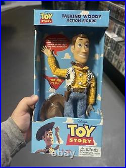 Thinkway Toy Walt Disney Toy Story 1995 Talking Woody Action Figure