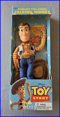 Thinkway Toy Walt Disney Toy Story Poseable Pull String Talking Woody Doll 62810