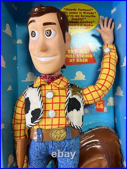 Thinkway Walt Disney Toy Story 1995 Talking Pull String Woody Large Doll 18b