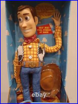 Thinkway Walt Disney Toy Story 1995 Talking Pull String Woody Large Doll Tested
