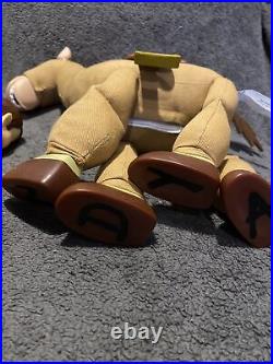 Thinkway Woody Doll & bullseye Pixar Toy Story 15 floppy Push Button Talking