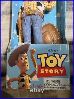 Toy Story 16 Talking Pull String Woody Action Figure Thinkway Pixar Sealed read