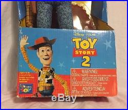 Toy Story 2 Disney Stuffed Pull String Talking Woody Cowboy Doll NIB NEW RARE