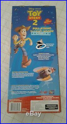 Toy Story 2 Pull String Talking Woody 15 Doll, Disney Pixar, New & Works (A2)