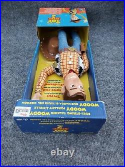 Toy Story 2 Pull String Talking Woody Plush Doll Think Way Disney Pixar NIB
