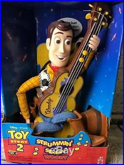 Toy Story 2 Strummin Singin Woody Doll Mattel Disney 1999 Brand New Sealed
