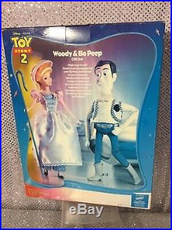 Toy Story 2 Woody & Bo Peep Disney Muñeca Set de Regalo 1999 Mattel 23785 NRFB