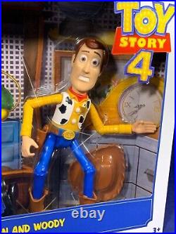 Toy Story 4 BENSON & WOODY 2-PACK 1-Foot Tall Dummy RARE SCARED WOODY Posable