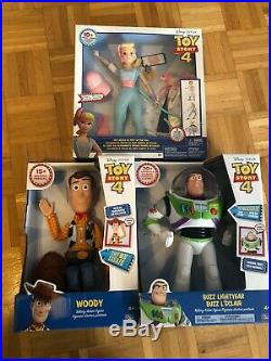 Toy Story 4 Figure Lot (woody, Buzz Lightyear & Bo Peep) Action Dolls