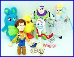 Toy Story 4 Plush Lot of 6 Forky Woody Buzz Bo Peep Bunny and Ducky Complete Set