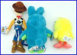 Toy Story 4 Plush Lot of 6 Forky Woody Buzz Bo Peep Bunny and Ducky Complete Set