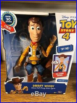 Toy Story 4 Sheriff Cowboy Woody Doll Pull String Talking Action Figure DISNEY