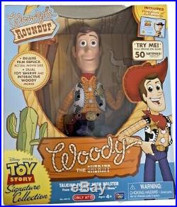 Toy Story 4 Woody's Roundup Woody The Sheriff Talking Doll With Holster (New)