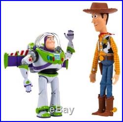 Toy Story Buzz Lightyear and Woody Talking Action Figures Kids Dolls Gift Set