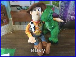 Toy Story Collection Large Plush 24 Inch Woody Doll & 15 Inch Rex The Dinosaur