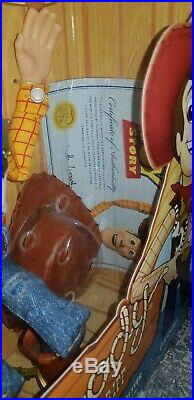 Toy Story Collection Talking Sheriff Woody Doll 1st edition Blue Clouds, RARE