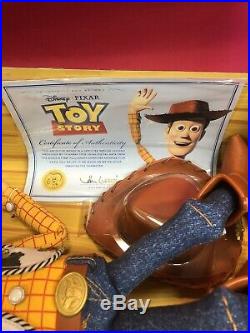 Toy Story Collection Woody Doll Boxed With Certificate & Stand Rare Thinkway