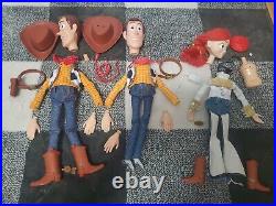 Toy Story Collection lot Woody and Jessie Dolls for parts/custom Thinkway