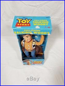 Toy Story DISNEY PIXAR Original Pull-String TALKING WOODY Thinkway Toys 1995 Box