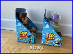 Toy Story Disney Pixar1995 Vintage Woody Buzz Lightyear Plush Dolls + Postcards