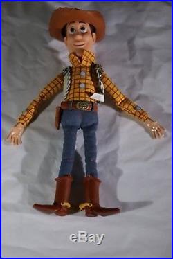 Toy Story Disney Pixar WOODY and JESSIE Pull String Talking Dolls -Used 15 inch