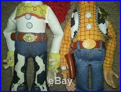 Toy Story Disney Woody Jessie Pull String Talking dolls & Bullseye 11 Plush lot
